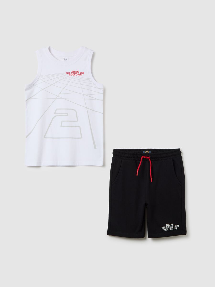 Boys' multicolour pure cotton regular fit sports set_0