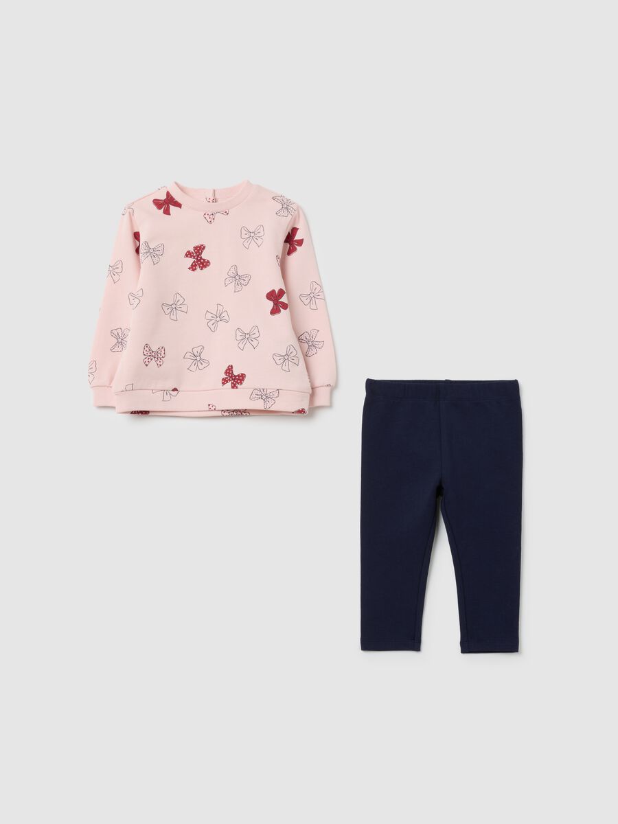 Completo da neonata in puro cotone rosa regular fit_0