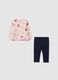 Girls' baby pink regular fit pure cotton outfit_0