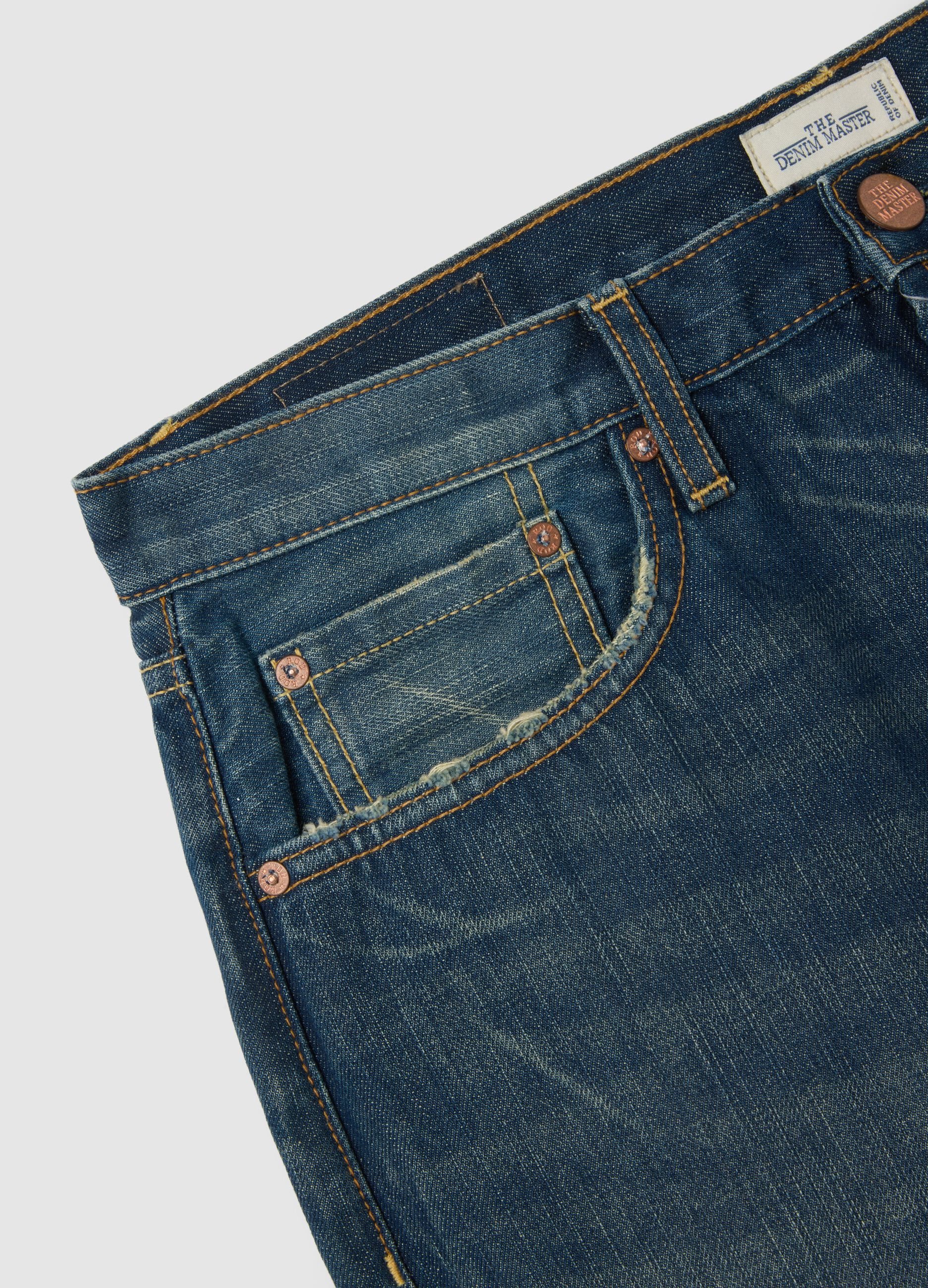 Jeans in puro cotone denim regular tapered