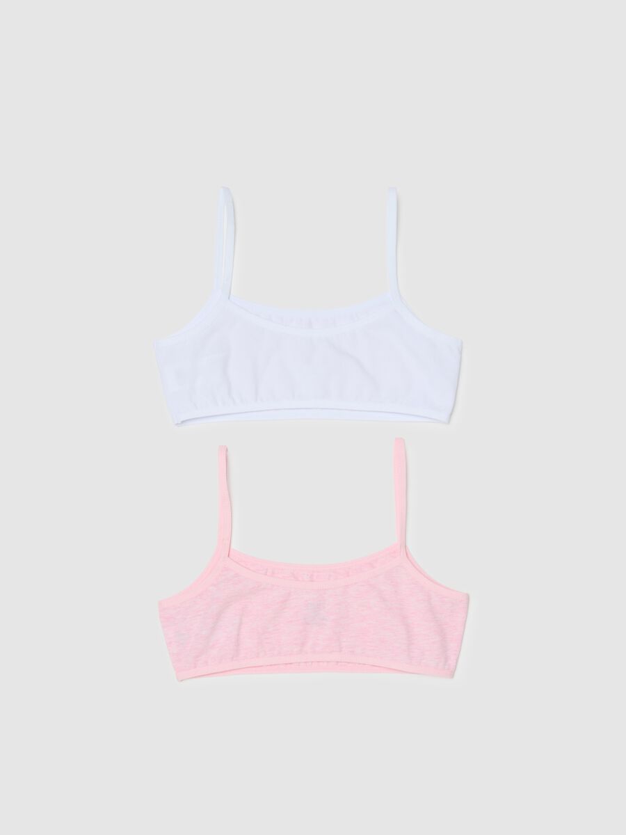Multicolour stretch cotton comfortable bras twin pack for girls_1