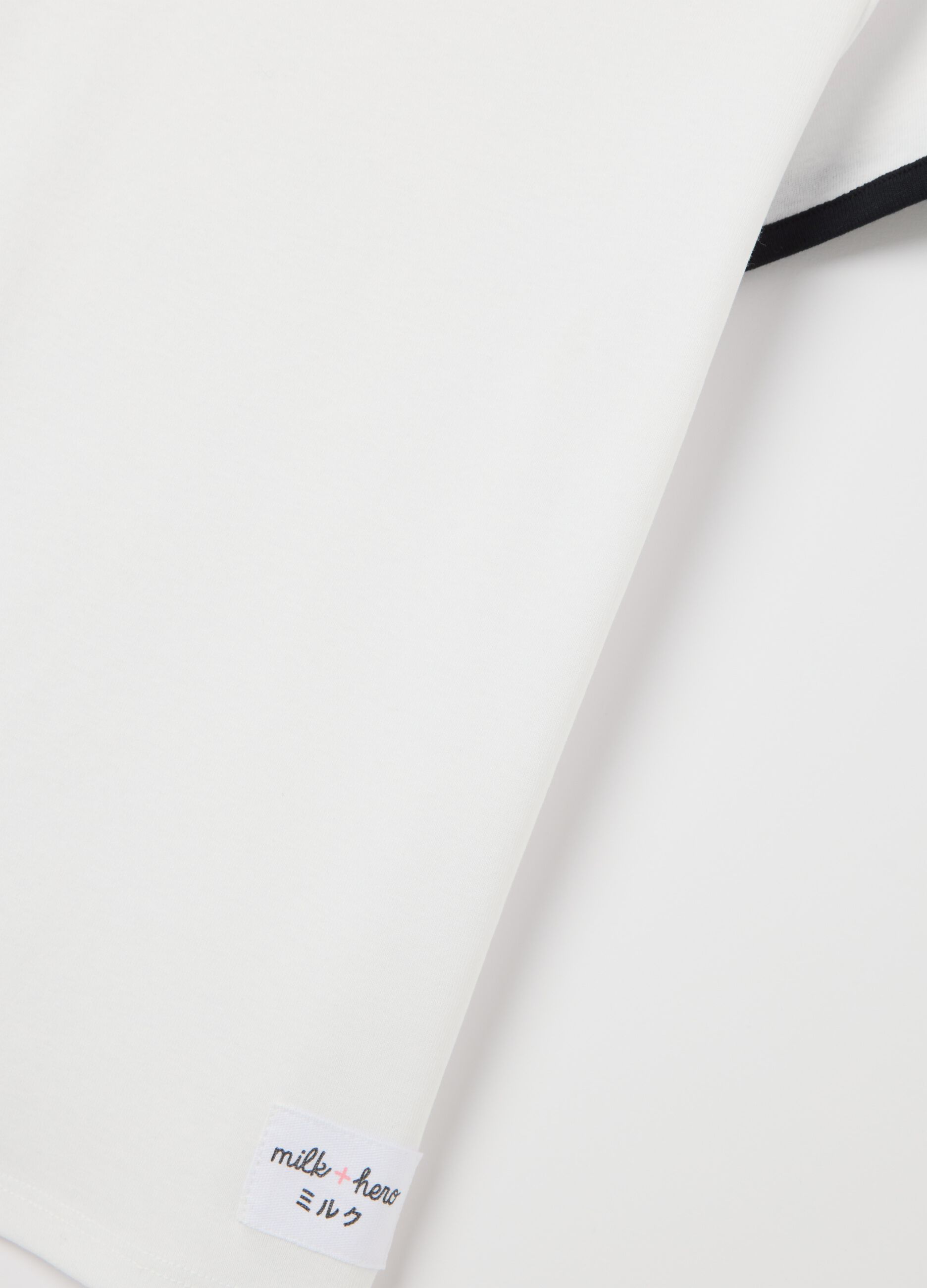 White slim-fit T-shirt in cotton