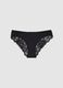 Black regular fit briefs with lace inserts_4