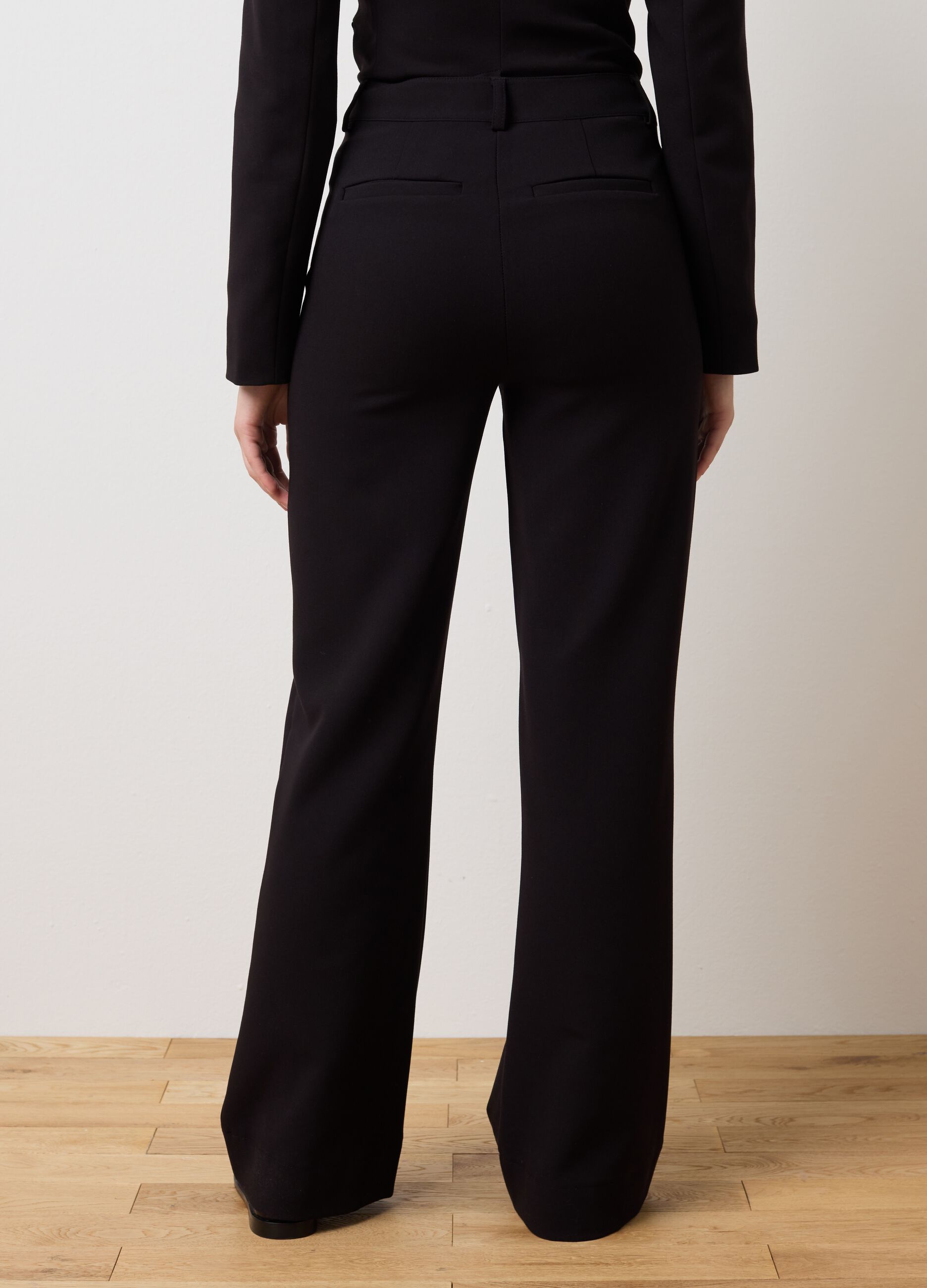 Black Wide-Leg Trousers