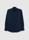 Men's Pure Cotton Blue Slim Fit Shirt_4
