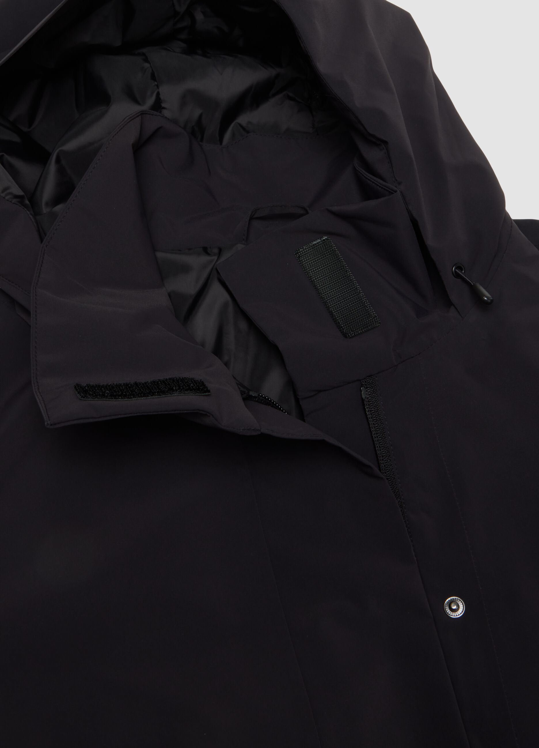 Blue hooded jacket with zip, regular fit