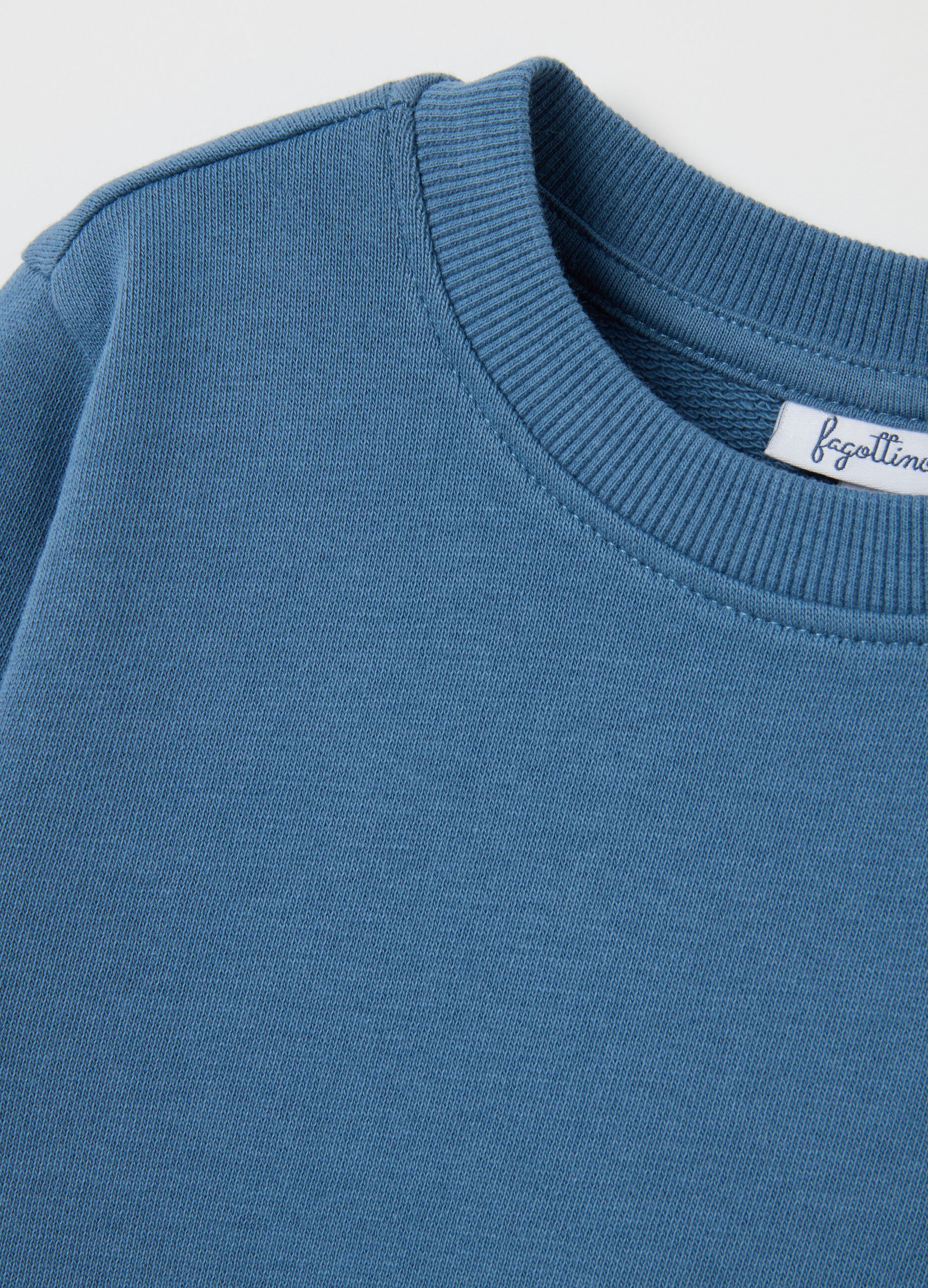 Children's sweatshirt in pure cotton blue with regular fit