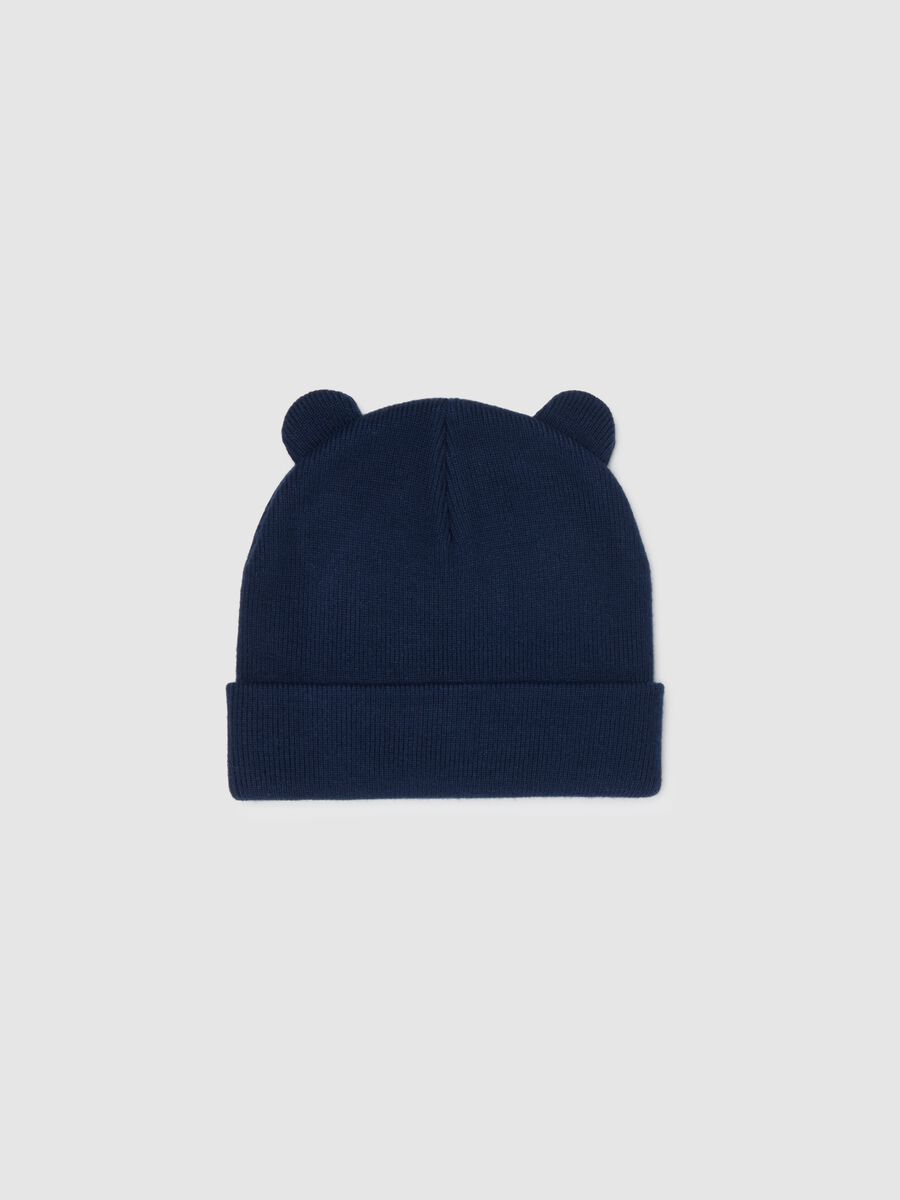 Blue Baby Hat with Ears_0