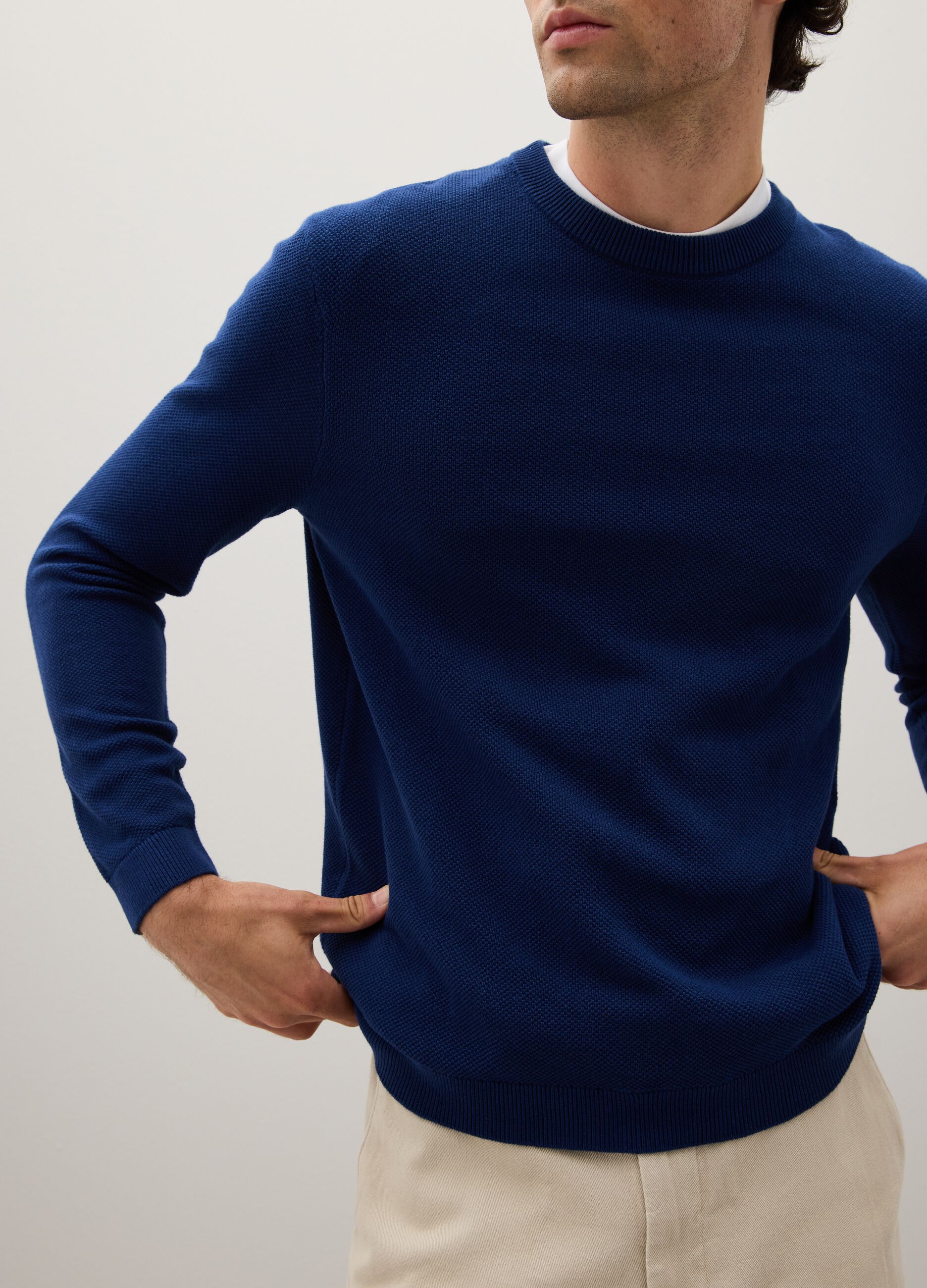 Blue Cotton Sweater