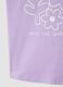 Girls' purple pure cotton T-shirt, regular fit with print_3