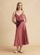 Pink cotton-linen blend skirt with openwork detailing_0