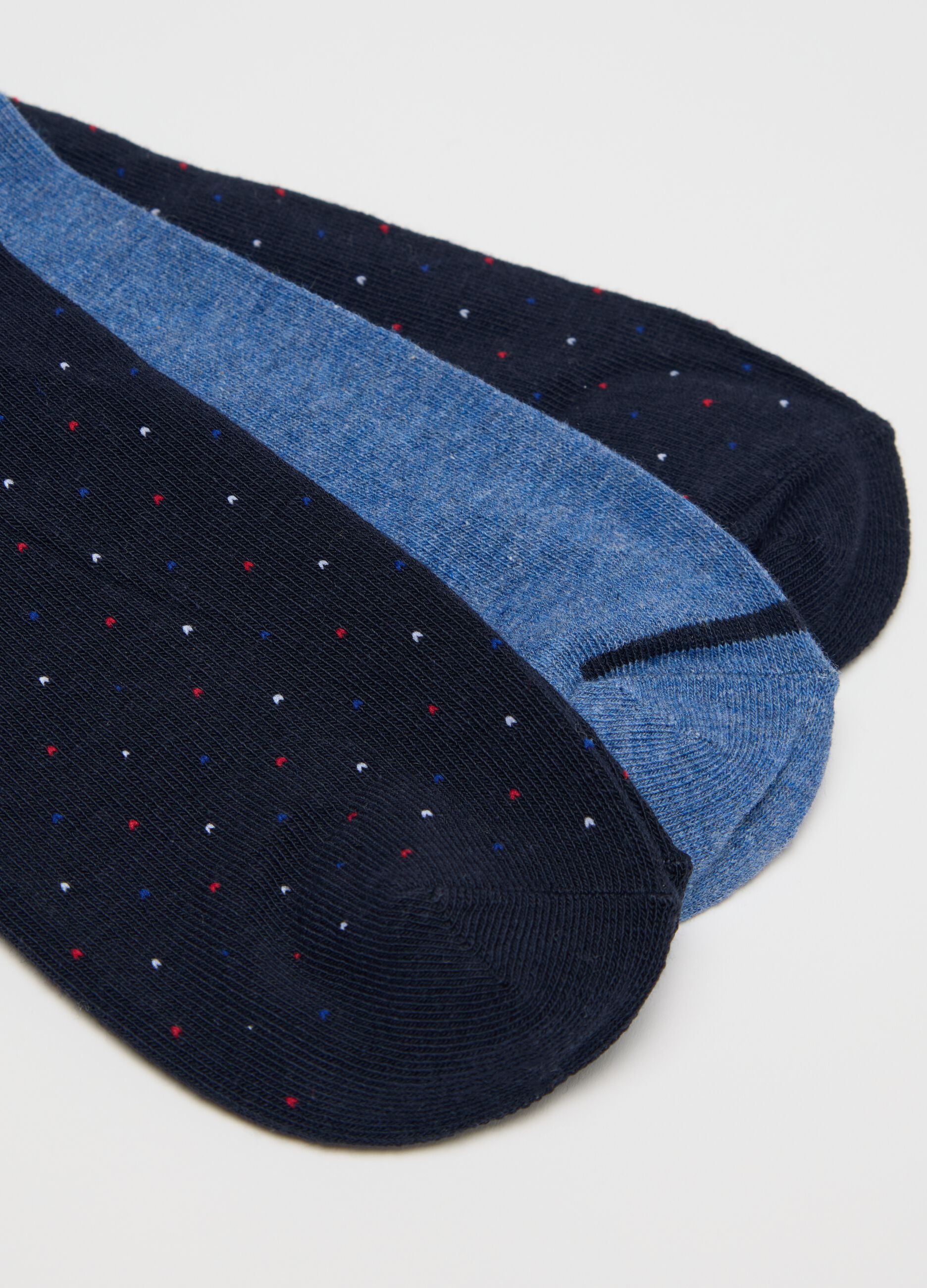 Five-pair pack blue stretch shoe liners