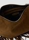 Brown genuine leather fringed bag_1
