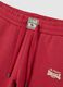 Red cotton blend jogger trousers_5