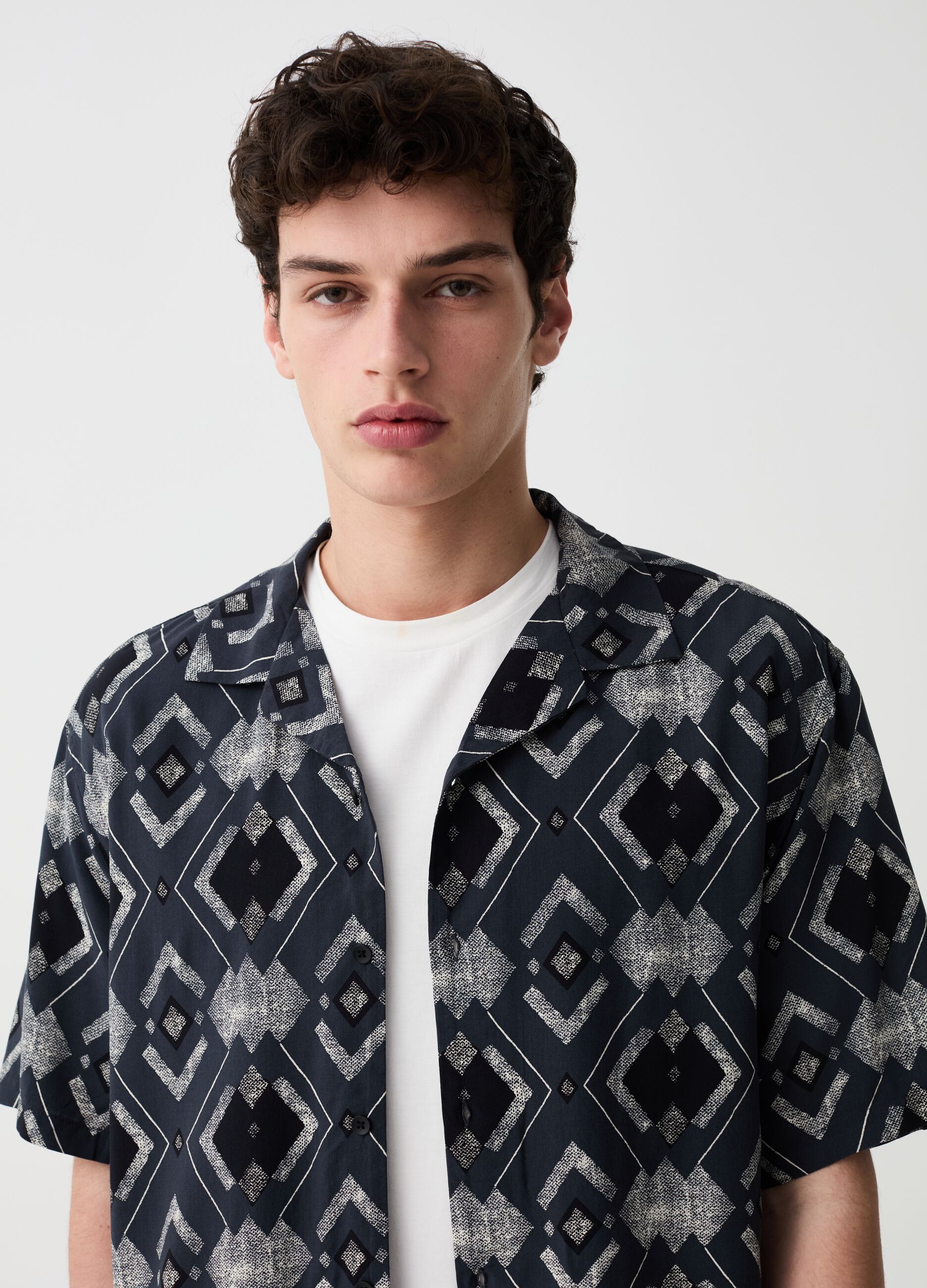 Ovs Camicia a maniche corte stampa geometrica
