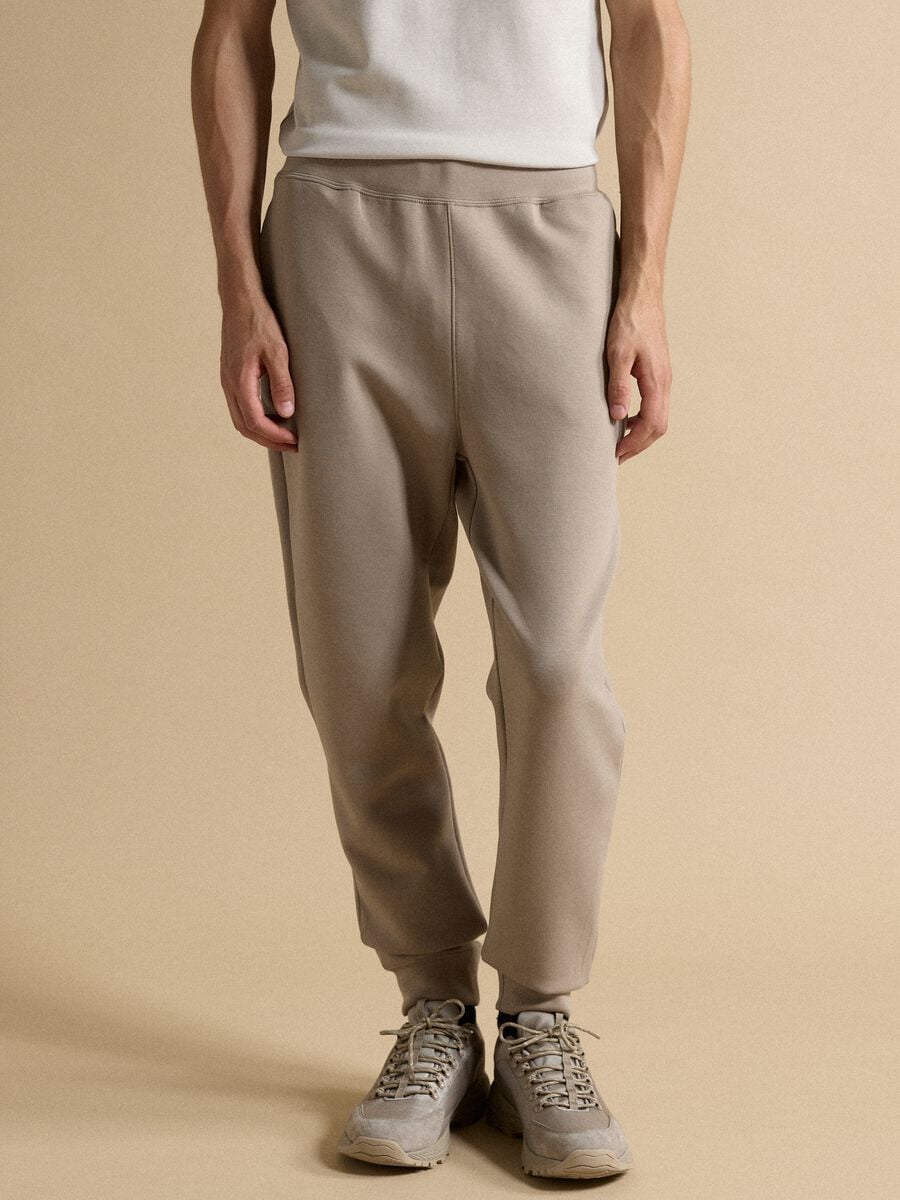 Jogger grigi regular fit in tessuto elasticizzato Easy dry_1