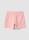 Pink pure cotton shorts with elasticated waist_1