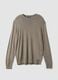 Grey crew-neck jumper in viscose blend, regular fit_4