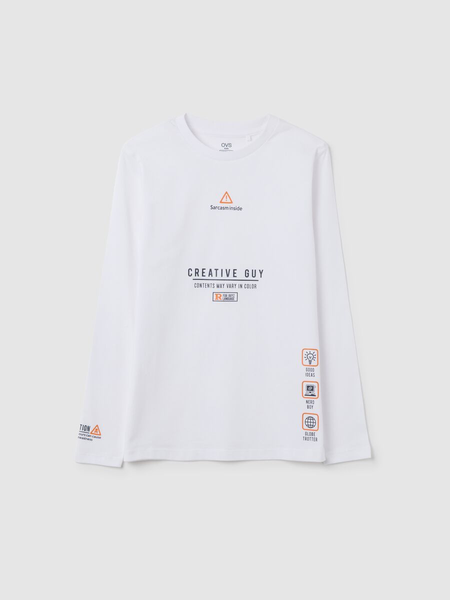 Boy's White Pure Cotton T-Shirt Regular Fit_3