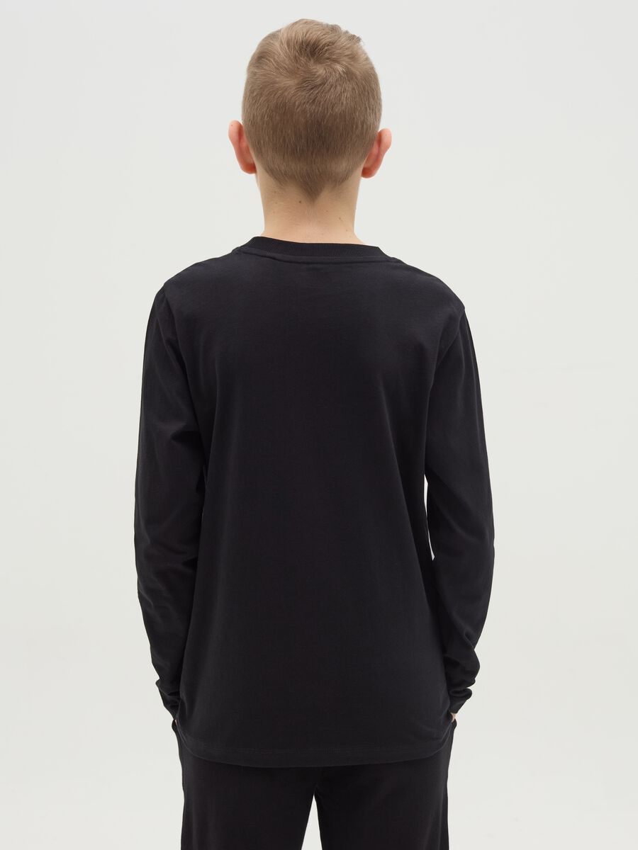 T-shirt with long sleeves and "Step Aside" print_1
