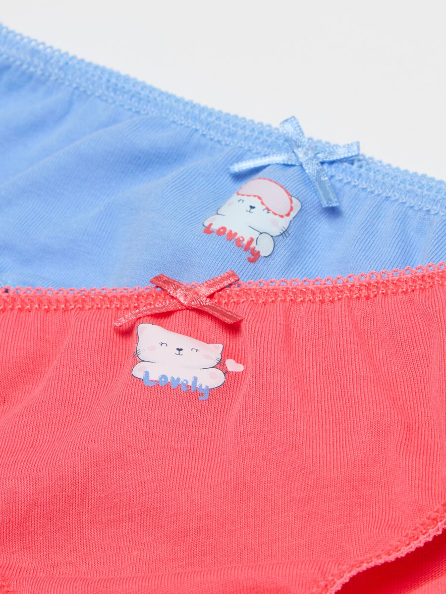 Tripack slip in cotone con fiocchetto e stampa_2