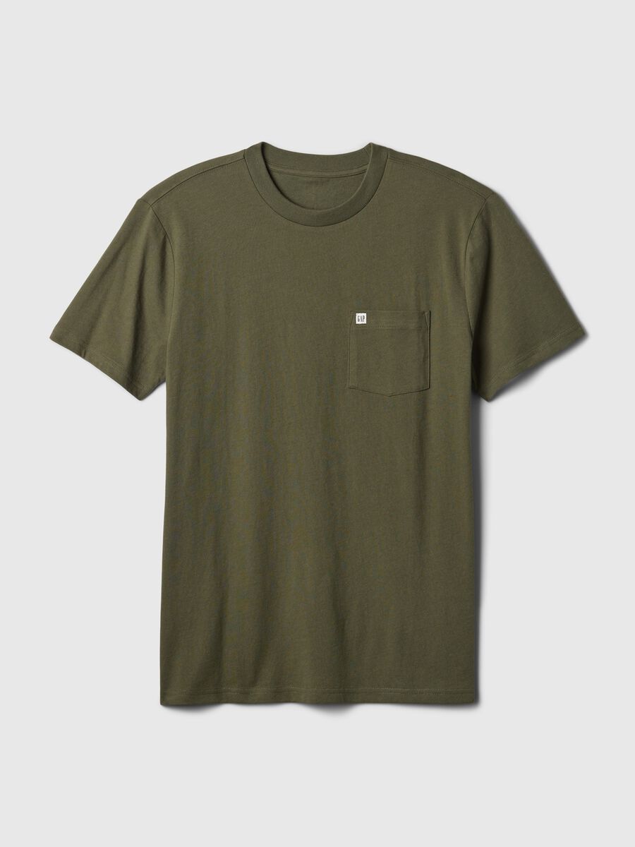 T-shirt in cotone con tasca_4