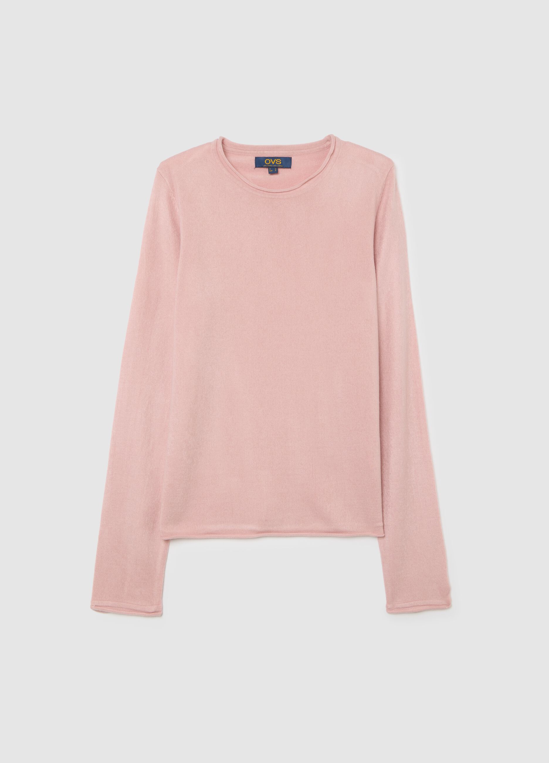 Pink long jersey sweater