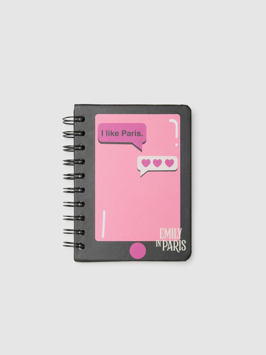 Black Ring-bound Notebook with Emily in Paris Print_0