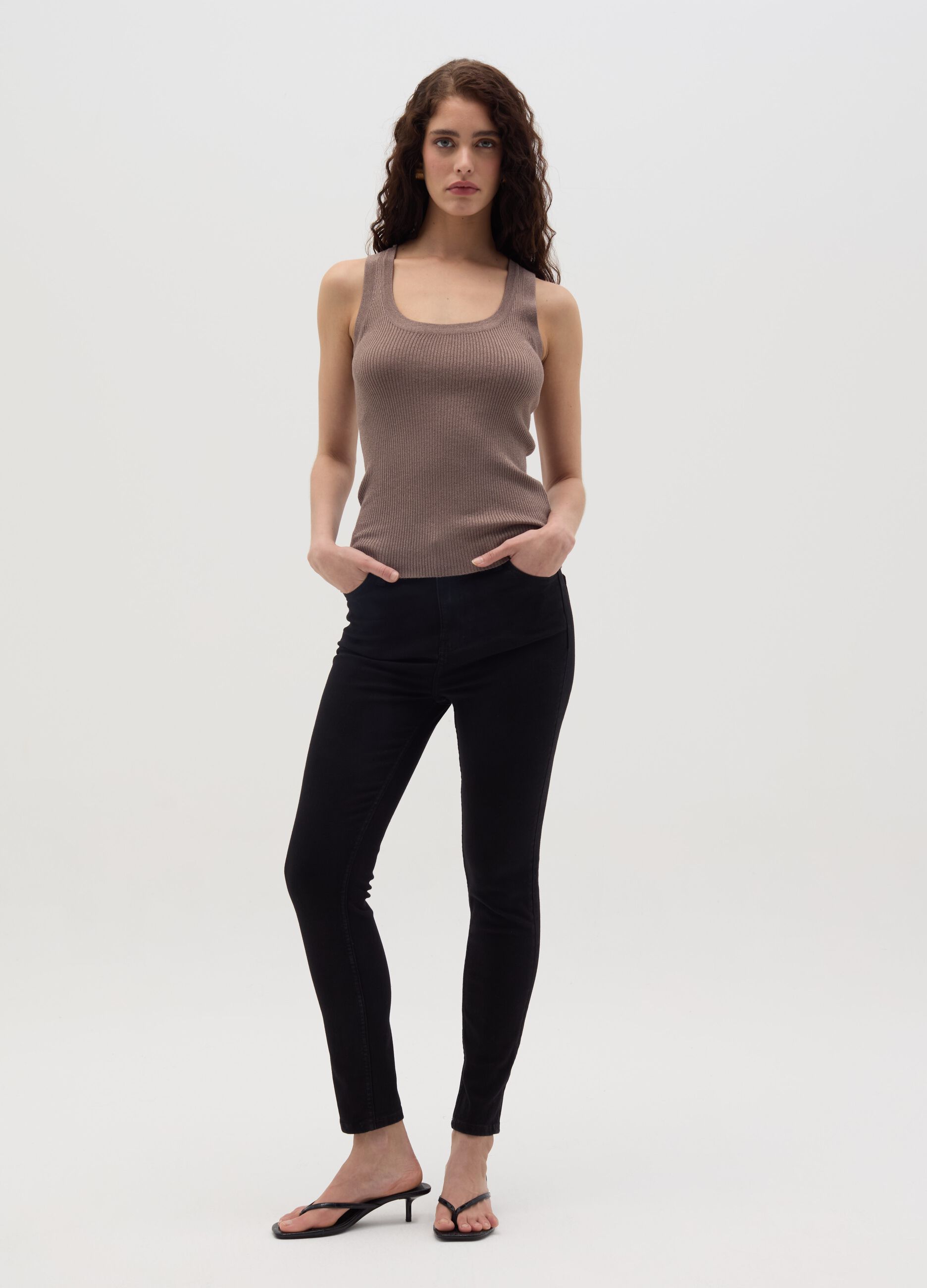 Tank top in lurex a costine