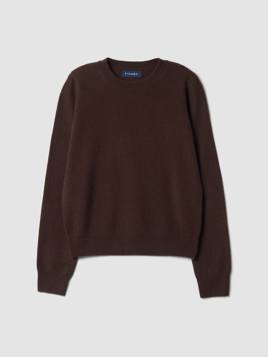 Brown pure cashmere crew-neck jumper_4