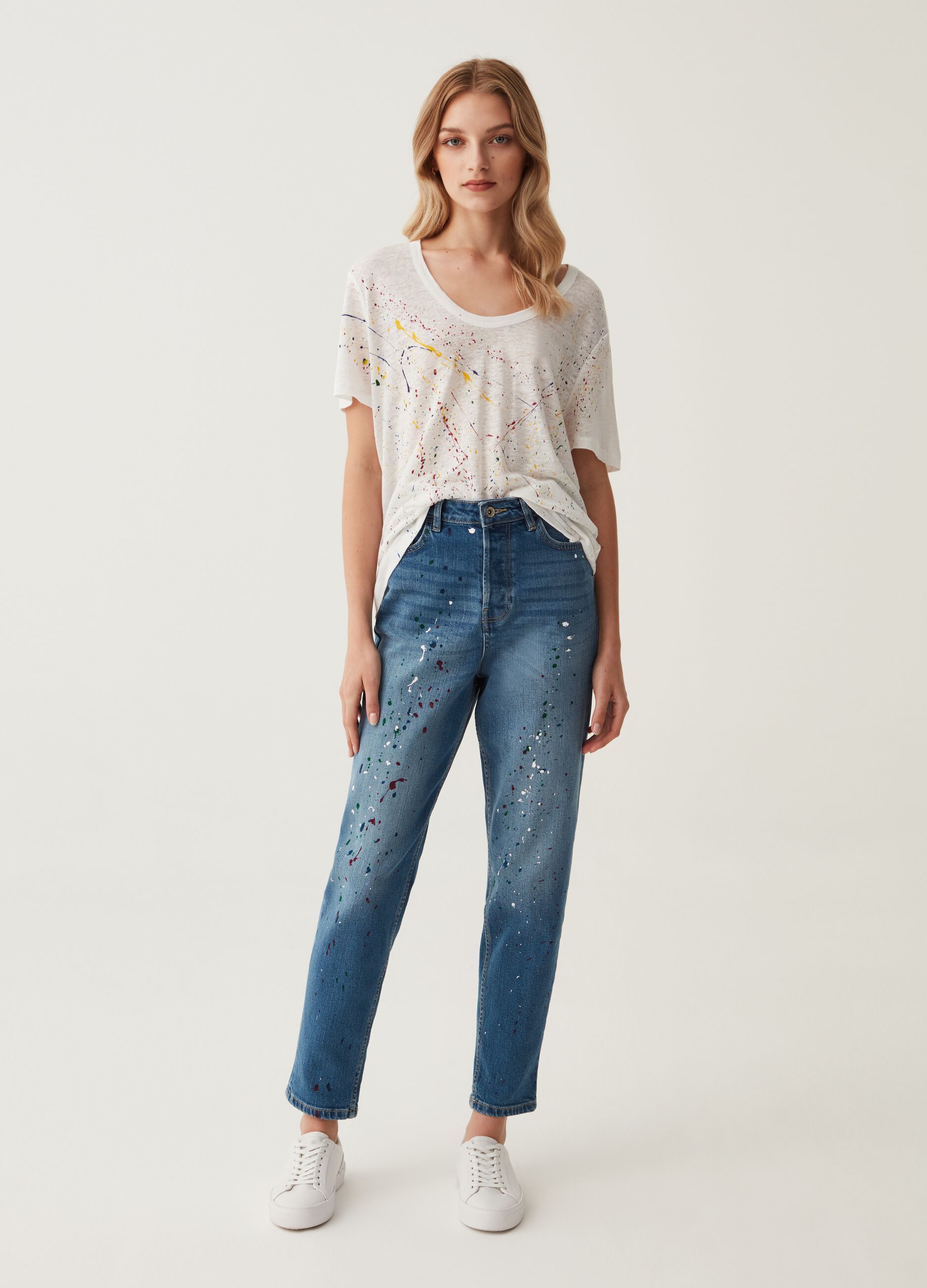 Jeans mom fit slim RE-UP_0