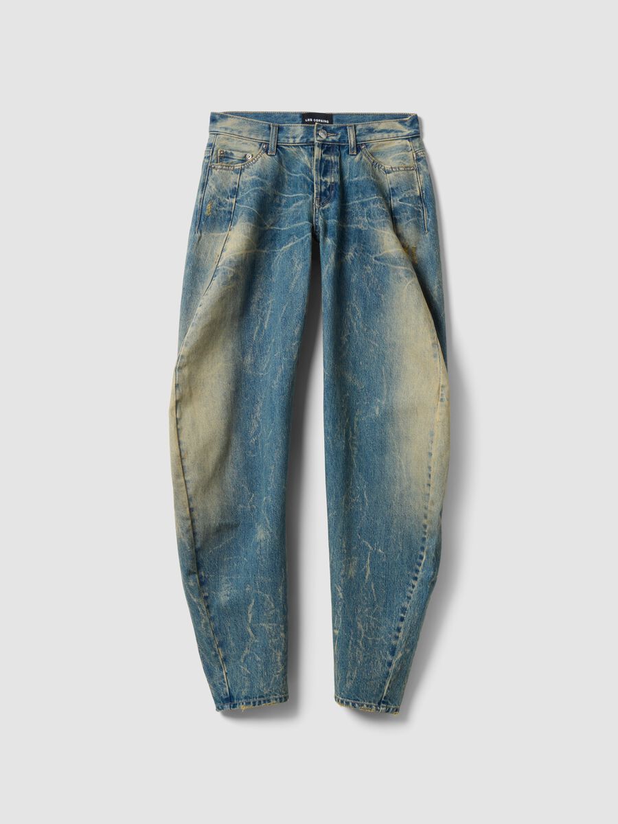 Light blue pure cotton loose-fit jeans_0