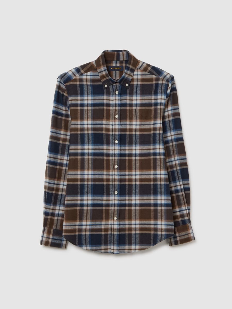 Multicoloured checked pure cotton regular fit shirt_4
