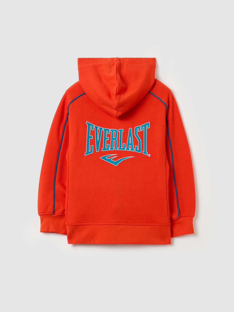 Full-zip sweatshirt in French terry with hood and logo patch_1