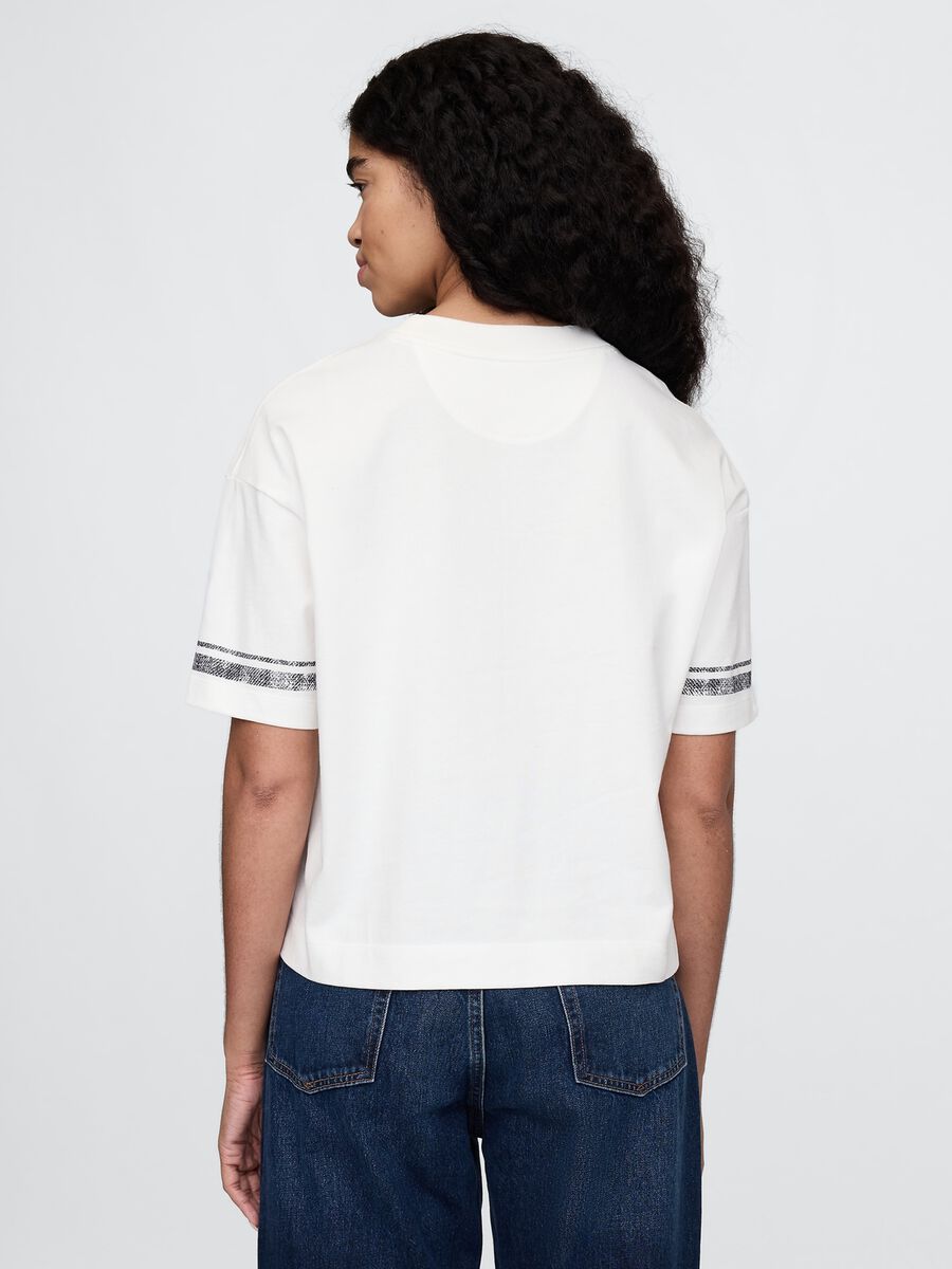 White cotton cropped T-shirt from Gap_2
