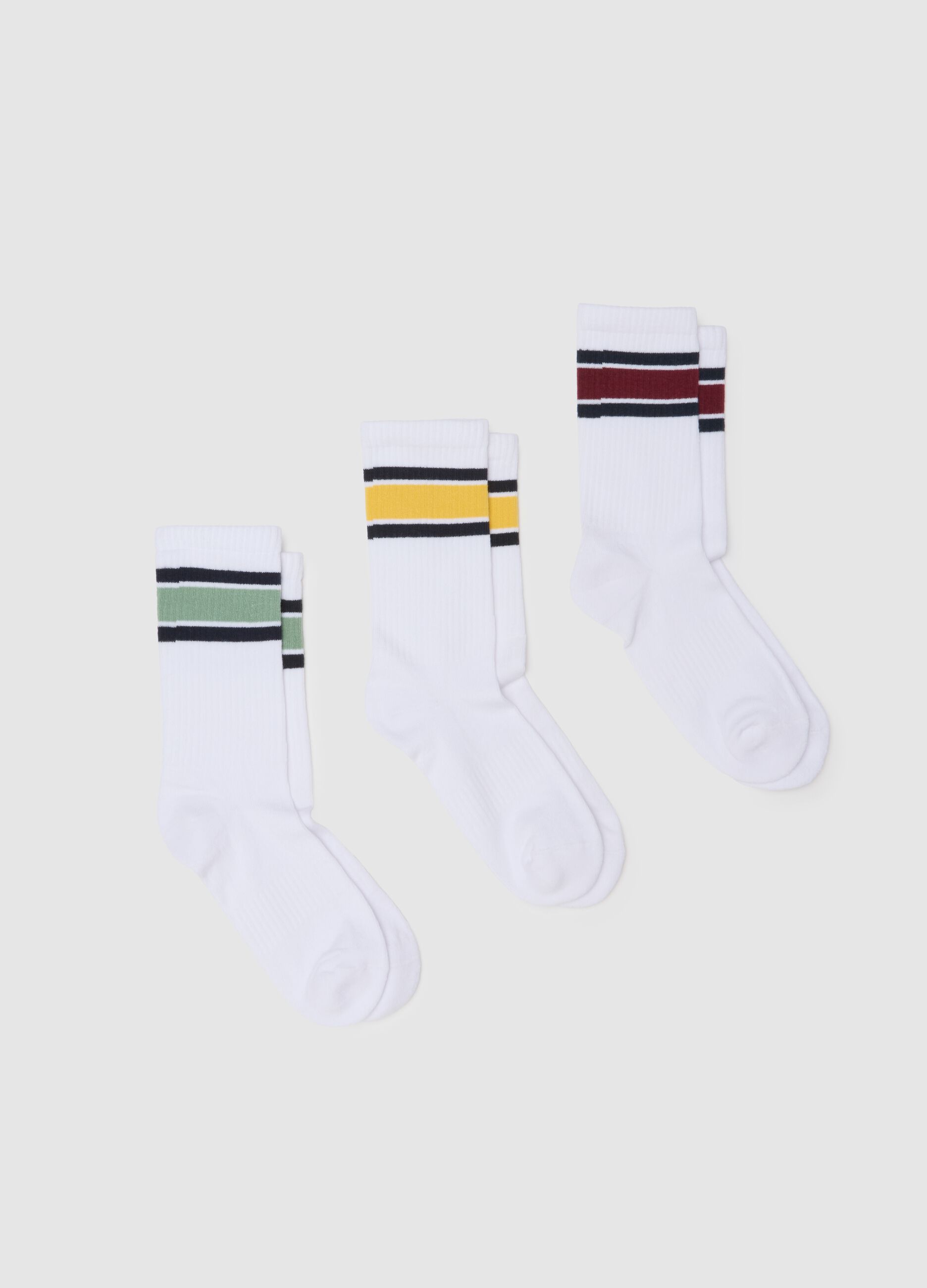 White Tennis Sports Sock Tripack