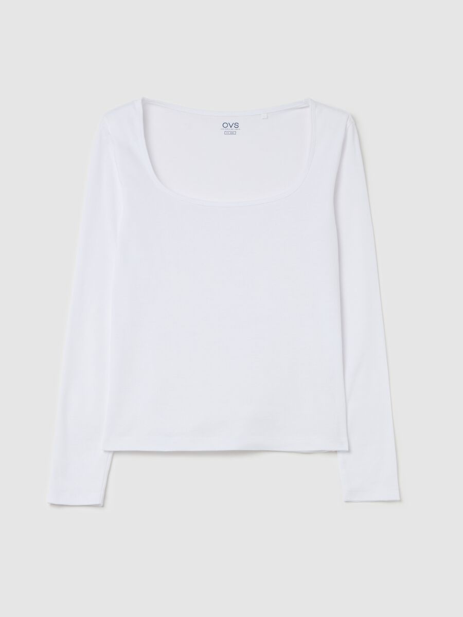Cotton T-shirt with round neck_4
