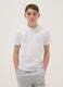 T-shirt in puro cotone bianca da ragazzo regular fit_0