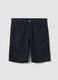 Blue regular-fit pure cotton Bermuda shorts_4
