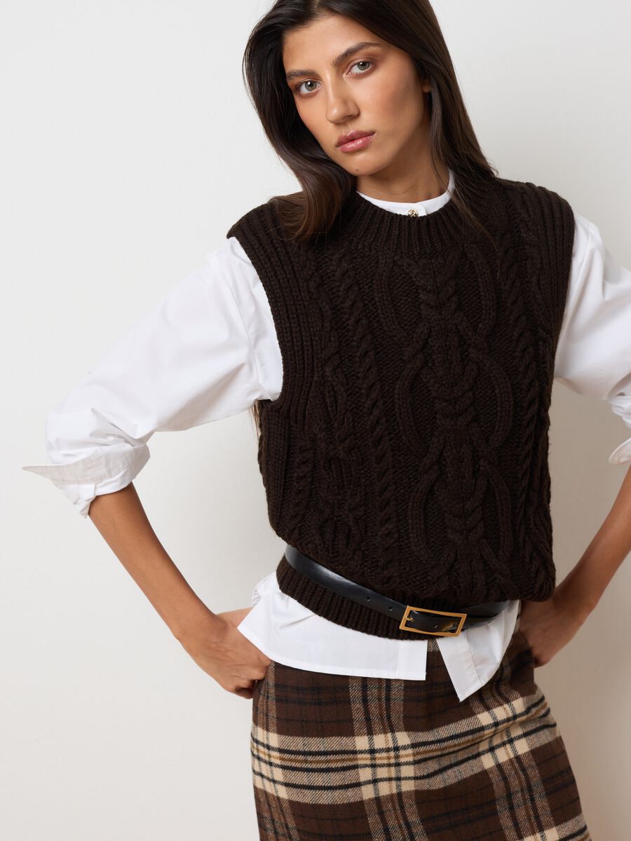 Gilet marrone regular fit_3