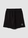 Black pure cotton relaxed-fit Bermuda shorts with raw-cut hems_4