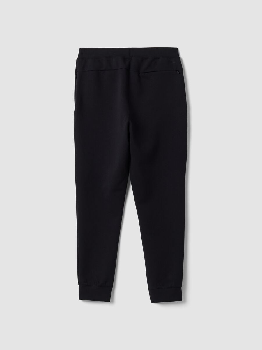 Black regular-fit joggers in stretch Easy Dry fabric_2