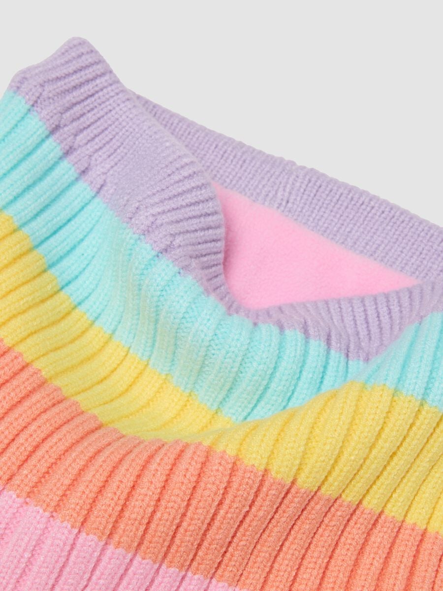 Multicolour ribbed viscose-blend scarf_1