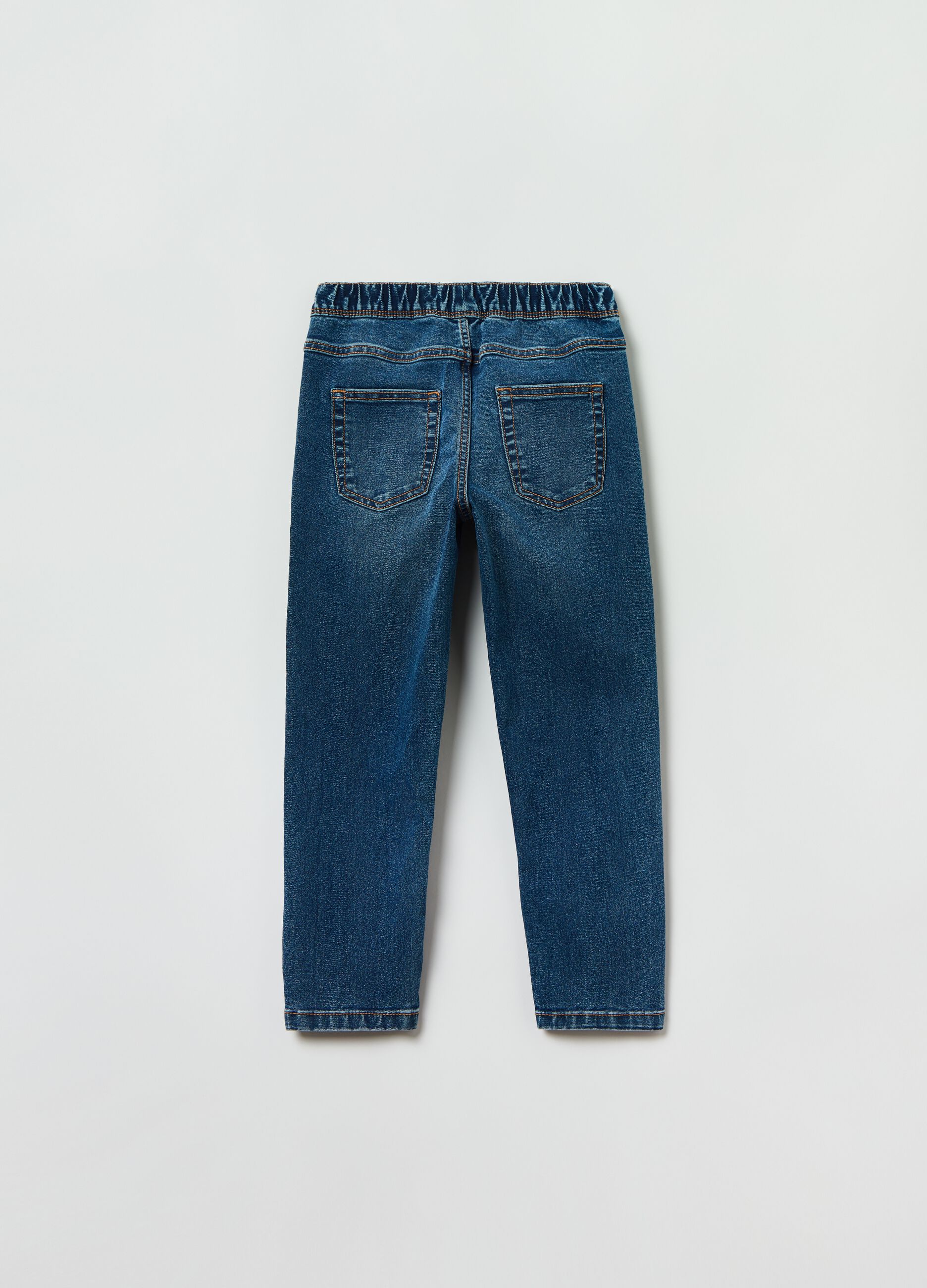 Joggers pull on in denim _1