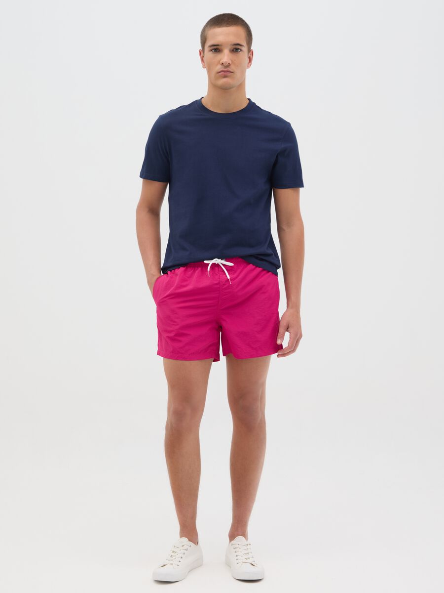 Men's short fuchsia boxer with drawstring OVS_0
