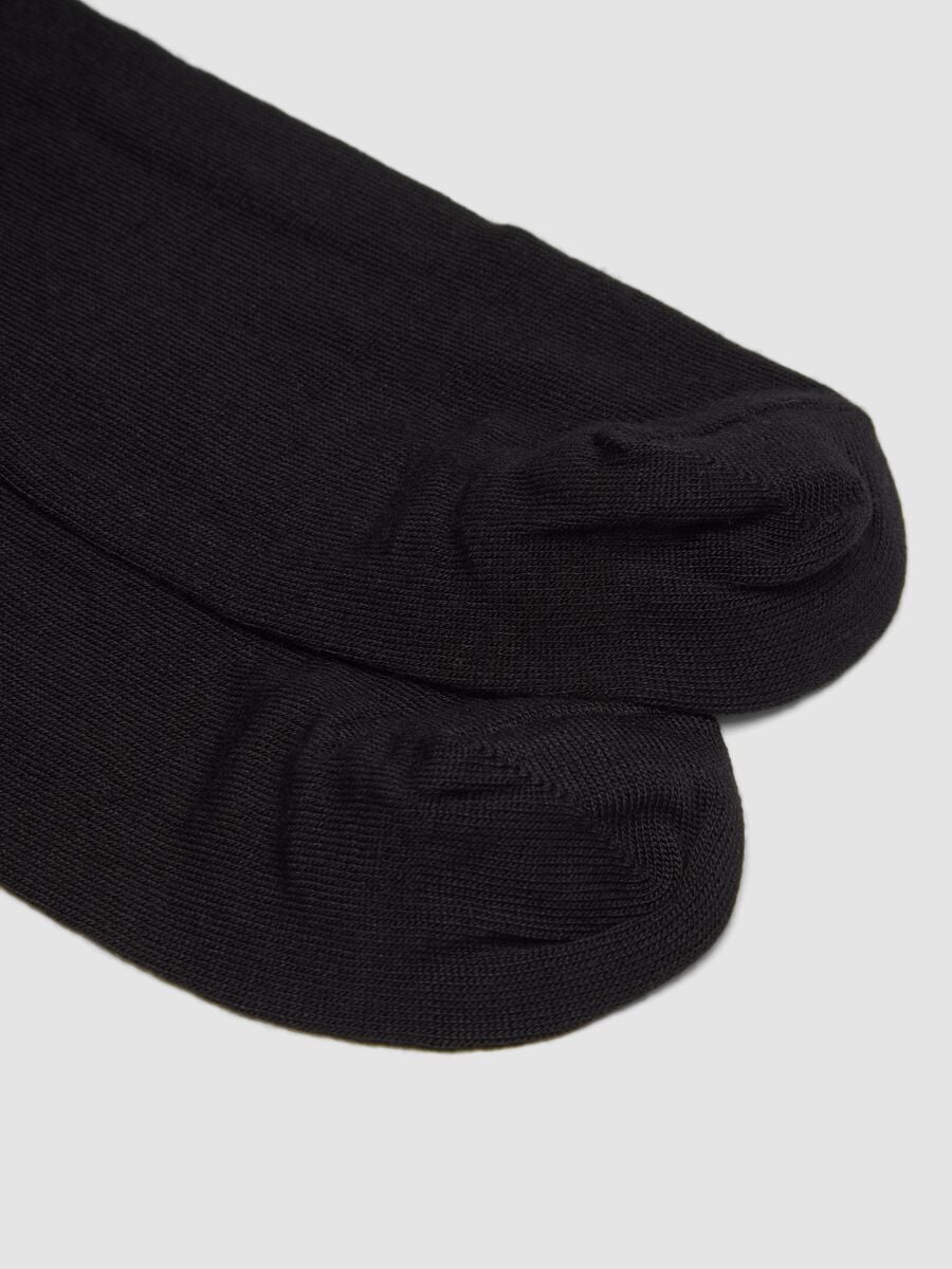 2-pack of black ankle socks in stretch fabric_1