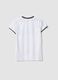 White boys&rsquo; sporty T-shirt with vertical stripes and Jeep logo_1