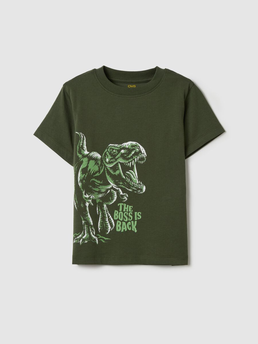 Cotton T-shirt with print_0