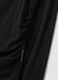 Black stretch jersey top with draped insert, slim fit_1