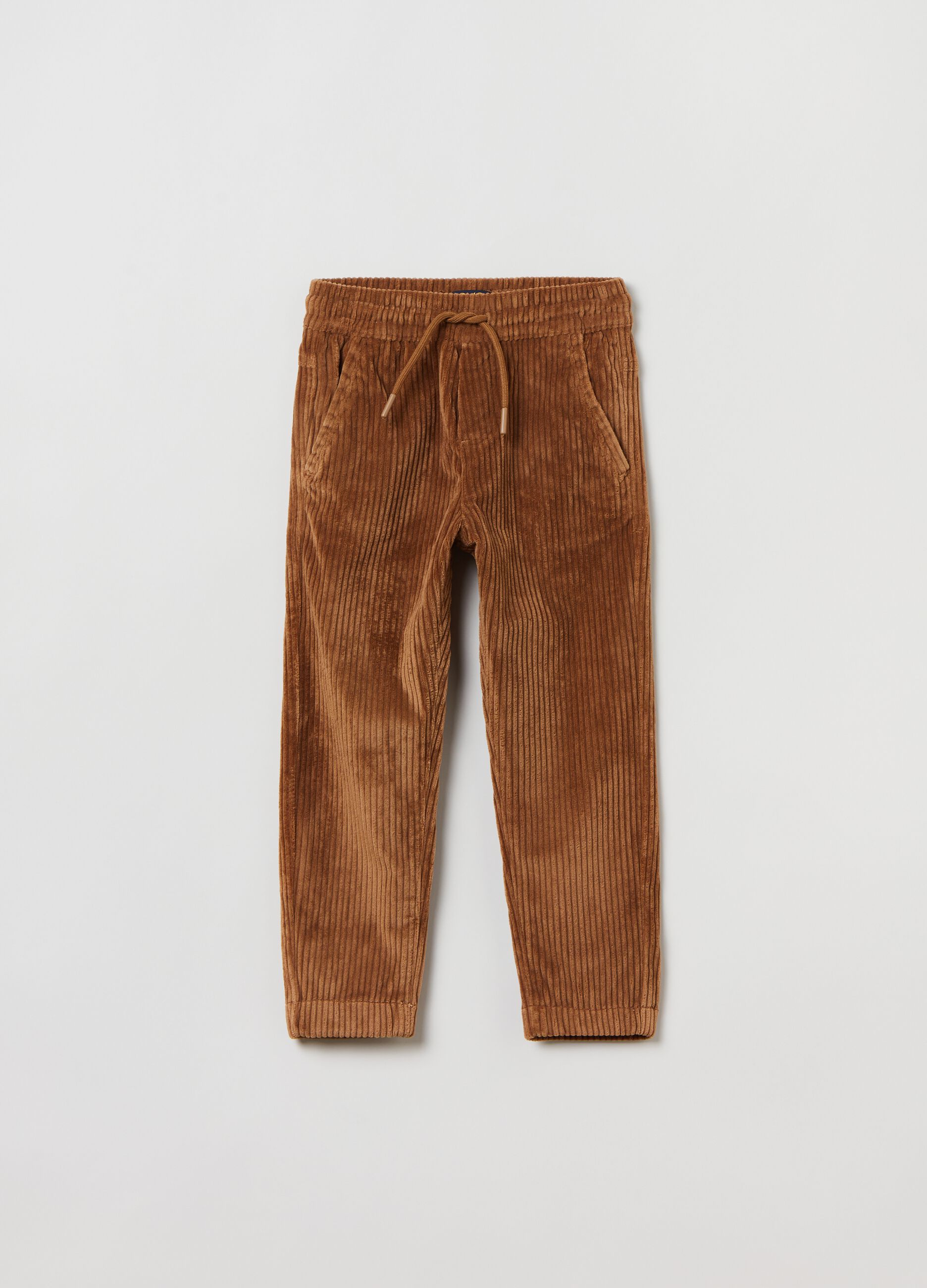 Joggers in corduroy con coulisse_0